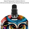 thumbnail image 4 of Square 2Pack PU Leather Cartoon Owl Cruise Luggage Tag with Privacy Cover and Name ID Tag for Travel Handbags Backpacks Luggage Tags, 4 of 6