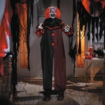 6 Ft. Animated Standing Double-Head Pop-Up Clown Halloween Decoration