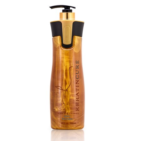 Keratin Cure Gold & Honey 32 oz Shampoo Bio SULFATE FREE for keratin treated hair protect Color Enhance Hair Growth prevent Hair