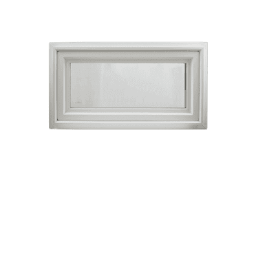 Crank Out Windows 48 " x 16" White Vinyl Tempered Glass Low-E Argon Gas Window Awning Window