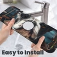 thumbnail image 6 of Kdxio Pirate Bulldog On Deck Pattern Non-Slip Diatom Mud Faucet Drain Pad,Self Absorbent Mat for Kitchen Sink for Variety Kitchen & Bathroom Countertops, 6 of 7