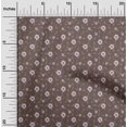 thumbnail image 2 of oneOone Cotton Silk Mocha Brown Fabric Florals Sewing Material Print Fabric By The Yard 42 Inch Wide, 2 of 6