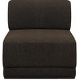 thumbnail image 4 of Meridian Furniture Ollie Brown Boucle Fabric Armless, 4 of 7