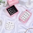 thumbnail image 4 of 1 Box 480Pcs 6 Sizes Clear Sew on Rhinestones Glass Sew on Crystals 3/4/5/6/7/8mm Square Gems Flatback Prong Claw Crystals with Iron Base, 4 of 7