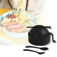 thumbnail image 2 of Olilia Microwave Ramen Bowl with Lid, 2025 New Ramen Noodles Bowl Set with Chopsticks, Spoon and Fork, Ramen Bowl Microwavable Portable Ramen Cooker, Apartment Essentials (Black), 2 of 8