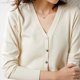 thumbnail image 1 of YSZWDBLX-cárdigans de una sola botonadura para mujer, suéter de punto liso con cuello en V, cárdigans blancos ajustados para mujer, ropa de abrigo informal, 1 of 5