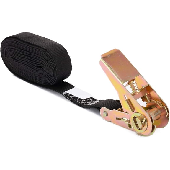 Small Ratchet Strap,Heavy Duty Endless Ratchet Tie Down Straps,NO Hook Nylon Black Tie Down Straps for , Kayak
