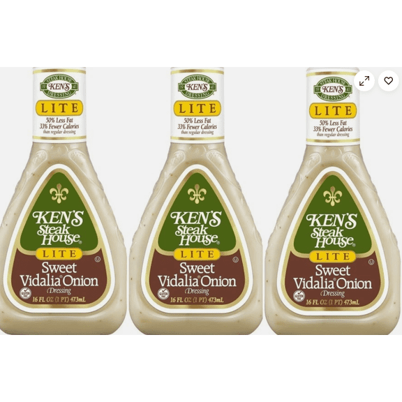 Sweet Lite Vidalia Onion Salad Dressing, 3 Bottles, 16 Oz