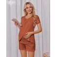 thumbnail image 3 of Ekouaer Women Maternity Nursing Set 2 PCS Postpartum Pajamas Breastfeeding Labor Delivery Pregnancy Pjs, 3 of 6