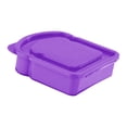 thumbnail image 2 of Caja de sándwich de pan tostado, lonchera bento, soporte reutilizable, portátil con tapa, golosina Violeta, 2 of 9