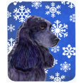 thumbnail image 1 of Cocker Spaniel Winter Snowflakes Holiday Mouse Pad, Hot Pad Or Trivet, 1 of 1