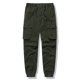 thumbnail image 1 of Pantalones largos para hombre, moda informal, cómodos, sólidos, con bolsillos, con cordón ajustable, pantalones regulares de poliéster para hombre., 1 of 9