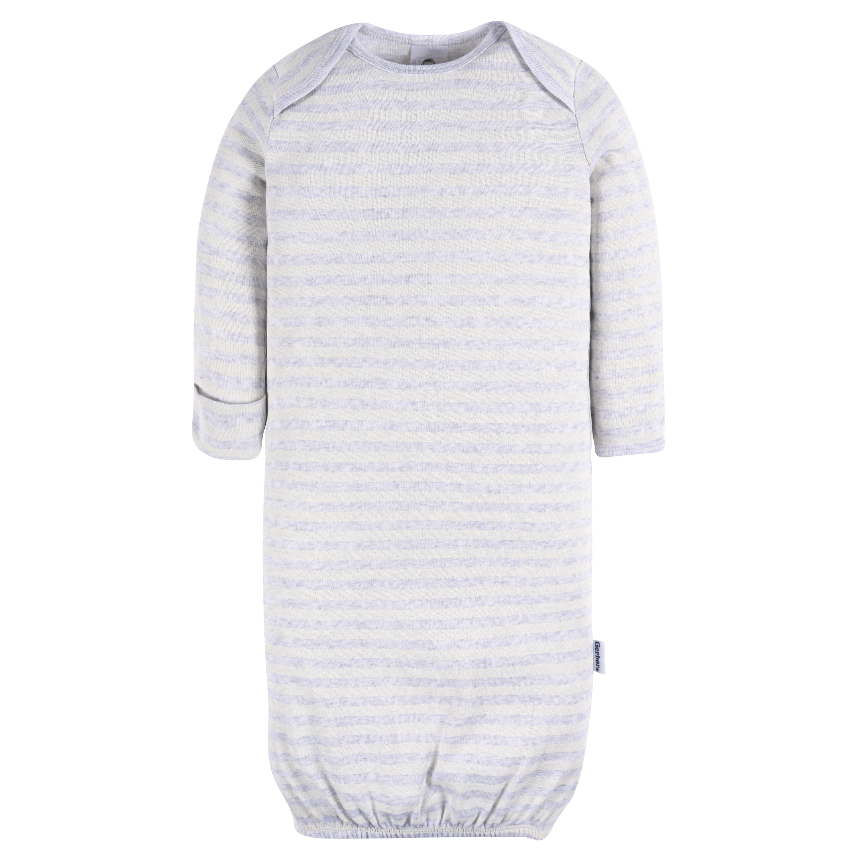 Gerber Baby Neutral Lap Shoulder Gowns, 4-Pack, Preemie-0/6 Months