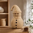 thumbnail image 5 of Snowman Figurine, 12 in Woven Texture Tabletop Decoration, Christmas Holiday Decor, 5 of 7