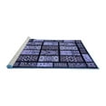 thumbnail image 2 of Ahgly Company Machine Washable Indoor Round Abstract Blue Modern Area Rugs, 7' Round, 2 of 4