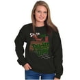thumbnail image 3 of Funny Christmas Santa Touched Down Sweatshirt for Men or Women Brisco Brands S, 3 of 6