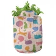 thumbnail image 3 of Cat Grow Bags 5-Pack, Animals Ornaments, Heavyduty Fabric Pots with Handles for Plants, 2 Sizes, Multicolor, by Ambesonne, 3 of 3