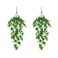 thumbnail image 1 of Bearachild 2 piezas de plantas decorativas para restaurante y administración artificial de colores y plantas colgantes para cafetería al aire Decoración verde 80 cm de largo, 1 of 6