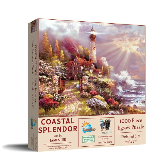 SUNSOUT INC - Coastal Splendor - 1000 pc Jigsaw Puzzle by Artist: James Lee - Finished Size 20" x 27" - MPN# 18070