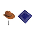 thumbnail image 4 of PORCHA GOOSE COMPTER Halloween Cowboy Gat para césped al aire libre patio de la estatua Traje azul, 4 of 8
