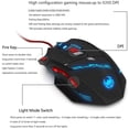 thumbnail image 2 of Souris de Jeu, Souris de Jeu Optique Laser, Souris de Jeu Optique 9200dpi Pc Gamer avec Dpi Réglable, 8 Poids Pcs., Éclairage Led, 8 Boutons, Usb Câblé, Grand, Droitier, 2 of 7