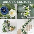 thumbnail image 5 of PpgejGEK 70.9in Artificial Garland Rattan with Camellia Flowers Silk Floral Vine for Wedding Party Centerpiece Table Home Decoration Green, 5 of 6