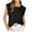 Black, variant on HAiming Womens Cap Sleeve Tops Summer Solid Square Neck Tank Tee Shirts 2025 Fashion Casual Loose Basic Blouses