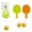 Green, variant on LJNYFDC Hand-eye Coordination Table Tennis Trainer Indoor Hanging Table Tennis Trainer Set Paddles Hook Cartoon Design Ceiling Mount Retractable Rope Ideal for Kids and Beginners
