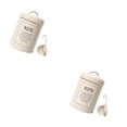 thumbnail image 1 of Bewildely Rustic White Metal Kitchen Food Storage 3L Jar with Scoop ARROZ 2Conjunto, 1 of 1