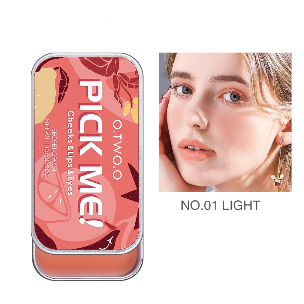 3 in 1 Blush Lipstick Makeup Palette GelCream Blush Buildable