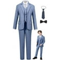 thumbnail image 6 of Lycody Boys Suit Set Slim Fit Kids Formal Suits Toddler Tuxedo Wedding Prom Classic Suits for Boy Teen Black Blue Dress Outfit, 6 of 6