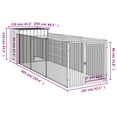 thumbnail image 4 of vidaXL Maison pour Chien avec Rangée Gris Clair 110x405x110 cm Acier Galvanisé, 4 of 5