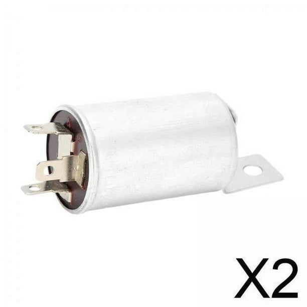 Relé intermitente,Relé intermitente electrónico de 12 V y 3 pines 502096,Unidad de relé intermitente de indicador de automóvil 12 V 502096,Reemplazo de relé intermitente de aluminio,Relé