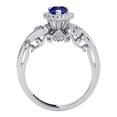 thumbnail image 3 of Mauli Jewels Rings for Women 1.35 Carat Pear Shape Tanzanite And Diamond Gemstone Ring For Women's Prong-Setting 10K White Gold, 3 of 5