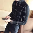 thumbnail image 3 of Camisas para Hombre Camisa de Hombre de Negocios a Cuadros Blanca Hipster con Mangas Moda 2024 I Tops Originales Normales Alta Calidad Lujo, 3 of 5