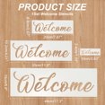 thumbnail image 2 of Uxcell Bienvenido Plantillas, 4Pcs Plantillas de Señal de Plástico Reutilizables para Pintura en Tela, Pared, Buzón, Arte en Madera, Estilo 3, Blanco, 2 of 6
