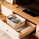 thumbnail image 5 of Caja de almacenamiento de plástico multitamaño | Organización de cocina y despensa | Organizador de refrigerios y utensilios con asas | Contenedor beige para el hogar, 5 of 5