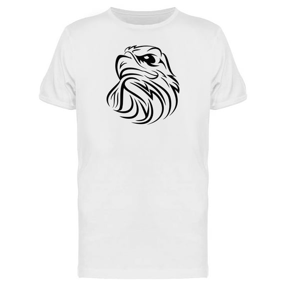 Eagle Head On Black T-Shirt Men -Image by Shutterstock, Male 4X-Large