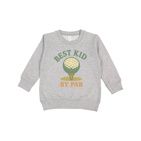 Inktastic Best Kid by Par Golf Ball Motif Toddler Sweatshirt
