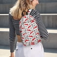 thumbnail image 5 of Vsdgher Cute Christmas Hat Penguin Print Canvas Backpack Travel Rucksack Unisex Knapsack 15.7/17.7Inch Laptop Backpack for Work,College-Medium, 5 of 5