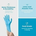 thumbnail image 3 of GUSTO Synthetic Vinyl Gloves Disposable Latex Free Plastic Gloves, Medium 100-Pack, 3 of 6