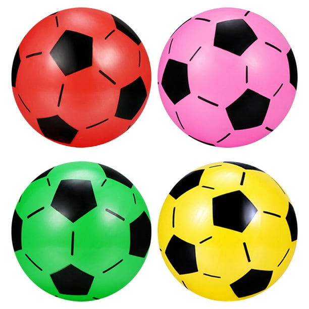 4 balones de fútbol tradicionales infantiles, balones de fútbol inflables para niños para jugar al aire libre