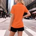 thumbnail image 4 of Shihyeh Women's V-Neck Polo Shirts UPF 50+ Short Sleeve Sun Protection Quick Dry Golf Polos Collared Shirt, 4 of 8