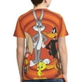 thumbnail image 2 of Looney Tunes Cartoons Boys Girls T-Shirt 3d Print Graphic Short Sleeve Tee Shirt Tops For Kids Teens, 2 of 7
