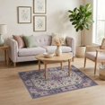 thumbnail image 3 of ODIKA Mauve Rose Floral Medallion With Vintage Scroll Border And Trellis Non-Slip Chair-Friendly for Home Office, Gaming Room, Under Desk, 3 of 7