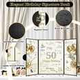 thumbnail image 3 of Black Gold 50th Birthday Guest Book Alternative - 16.53" x 11.61" Large Foldable Signature Board with Magnetic Closure & Starlight Film, Jumbo Anniversary Card for Men Women, 3 of 4