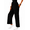 D Black, variant on DOKOTOO Womens Casual Elastic Waist Drawstring Pants Lightweight Lace Straight Leg Pants Trousers with Pockets