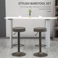 thumbnail image 4 of HOMCOM Tabourets de Bar Modernes Réglables, Ensemble de 2, Tabourets Pivotants, Gris Foncé, 4 of 10