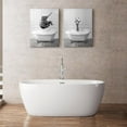 thumbnail image 5 of AatoeaX Kids Bathroom Wall Art Cute Giraffe Bathing in Bathtub Canvas Prints Pictures Funny Animals Posters Wall Decor for Home Decoration, Stretched and Ready to Hang, 5 of 6