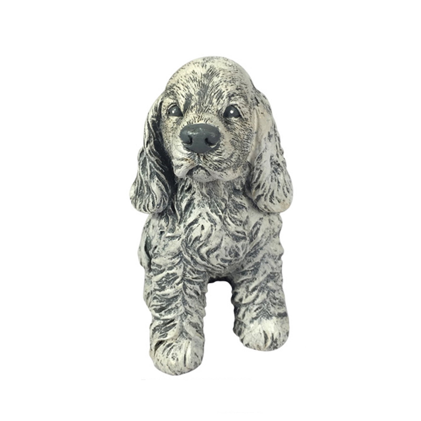 Simulated Dog Statue Realistic Hand Painted Resin Dog Ornament for Home
